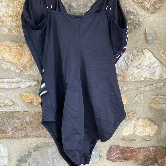 NEW Magicsuit by Miraclesuit Biarritz Hailey One Piece Swimsuit Black Tie - Picture 9 of 13